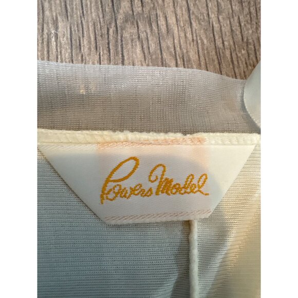 Vintage Lovers Model White Slip Dress Frosted Lace BabyDoll Croquette Boho Roman - Picture 4 of 9